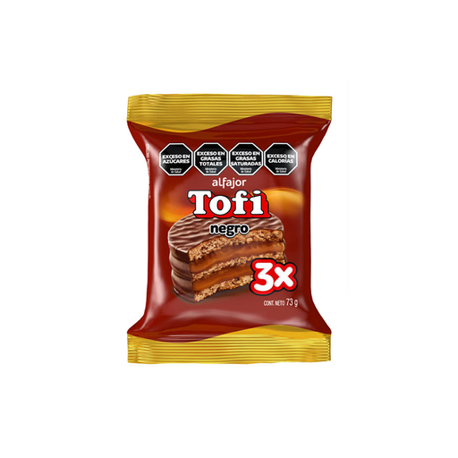 [3106] ALFAJOR TOFI TRIPLE NEGRO X73G